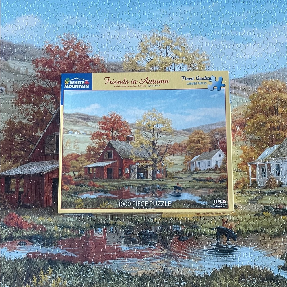 White Mountain Friends in Autumn 1000 larger Pieces Puzzle